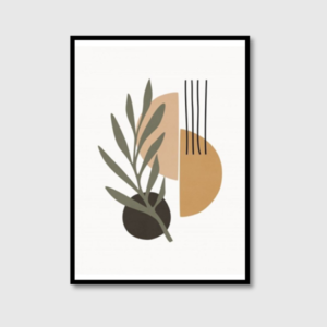 Geometric Circle with Leave