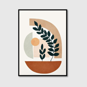 Soft Shapes III Framed Canvas