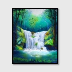 Verre Art Printed Framed Canvas