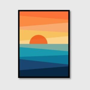 Abstract geometric sunrise