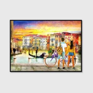 Romantic Couple Watching Sunset